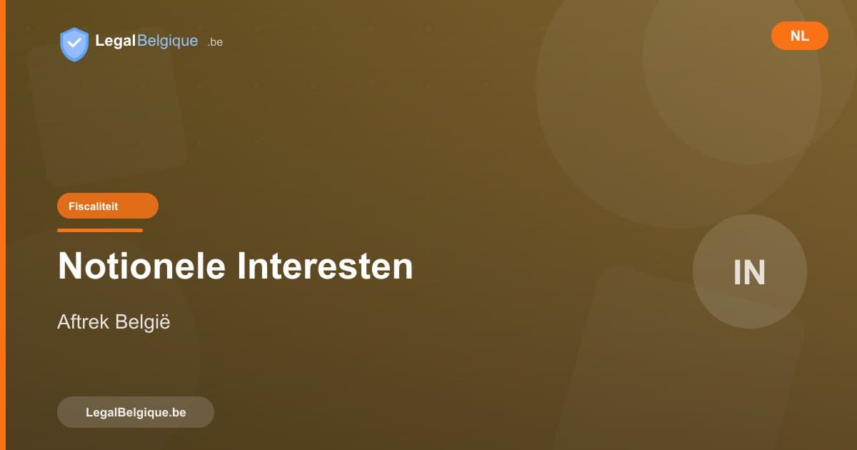 De aftrek voor risicokapitaal (notionele interestaftrek) in België
